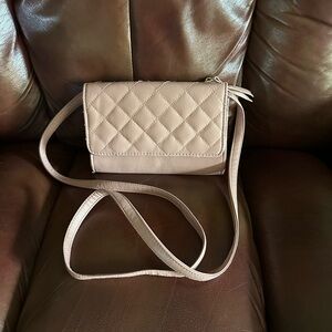 Quilted Dusty Pink Crossbody Bag